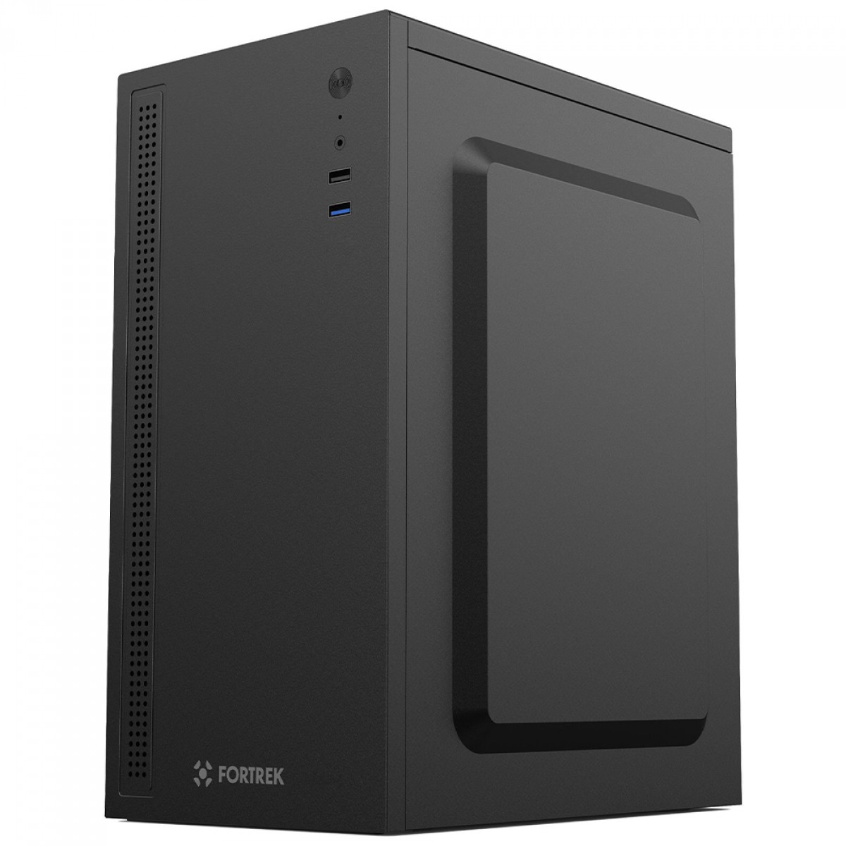 Gabinete Office Fortrek GO12 Compact, mATX, Sem Fonte, Sem Fan, Preto