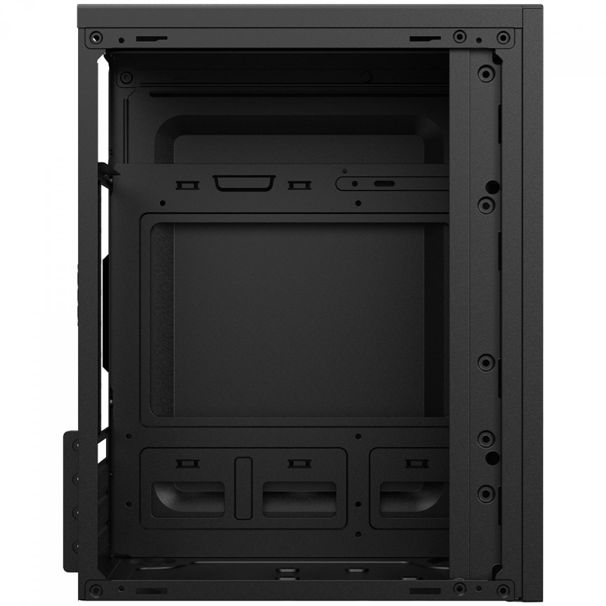 Gabinete Office Fortrek GO12 Compact, mATX, Sem Fonte, Sem Fan, Preto