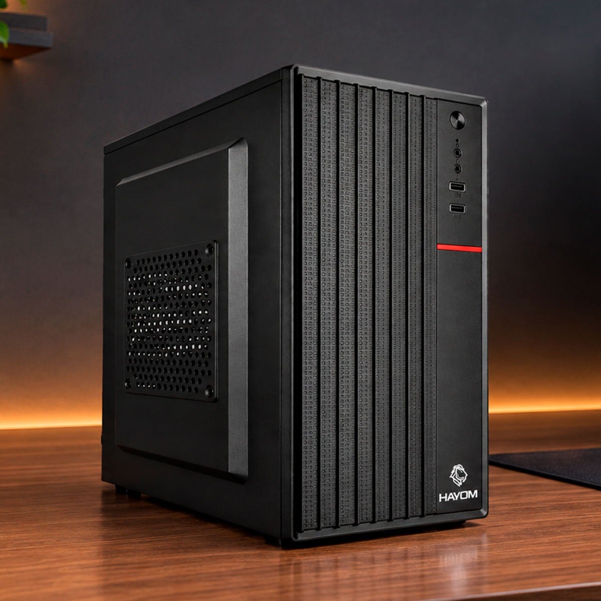 Gabinete Office Hayom GB1755, Mini Tower, M-ATX, Sem Fonte, Sem Fan, Preto