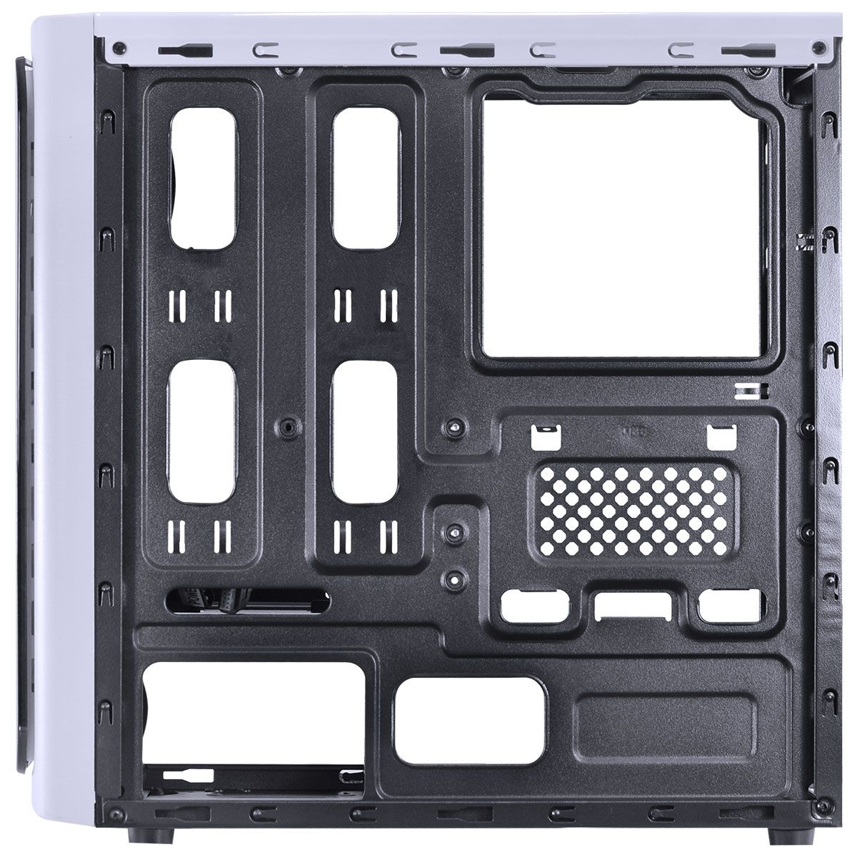 Gabinete Gamer PCyes Venus, Mid Tower, Com 2 Fans Blue, Lateral de Acrílico, White, S-Fonte, VENBCAZ2FCA