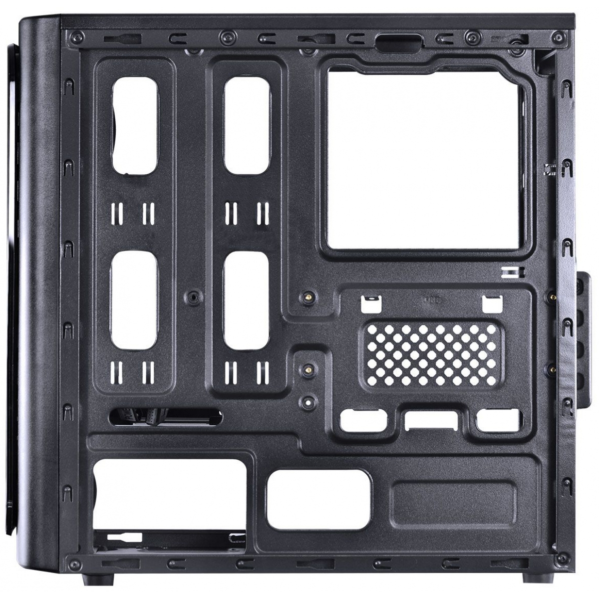 Gabinete Gamer PCyes Venus, Mid Tower, Com 2 Fans, Lateral de Acrílico, Black, S-Fonte, VENPTVM2FCA