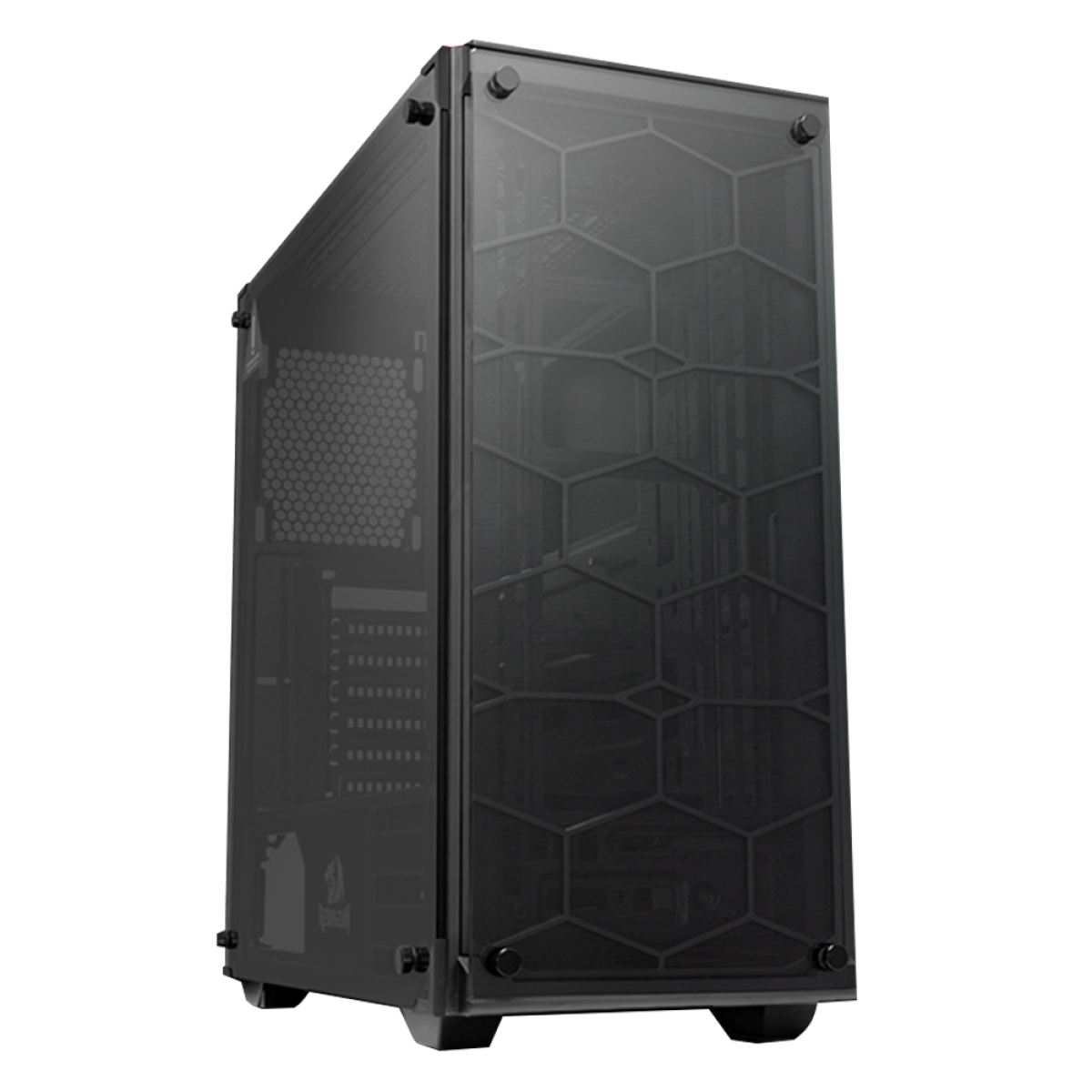Gabinete Gamer Redragon, Wheel Jack, Mid Tower, Vidro Temperado, Black, Sem Fonte, Sem Fan, GC-606BK