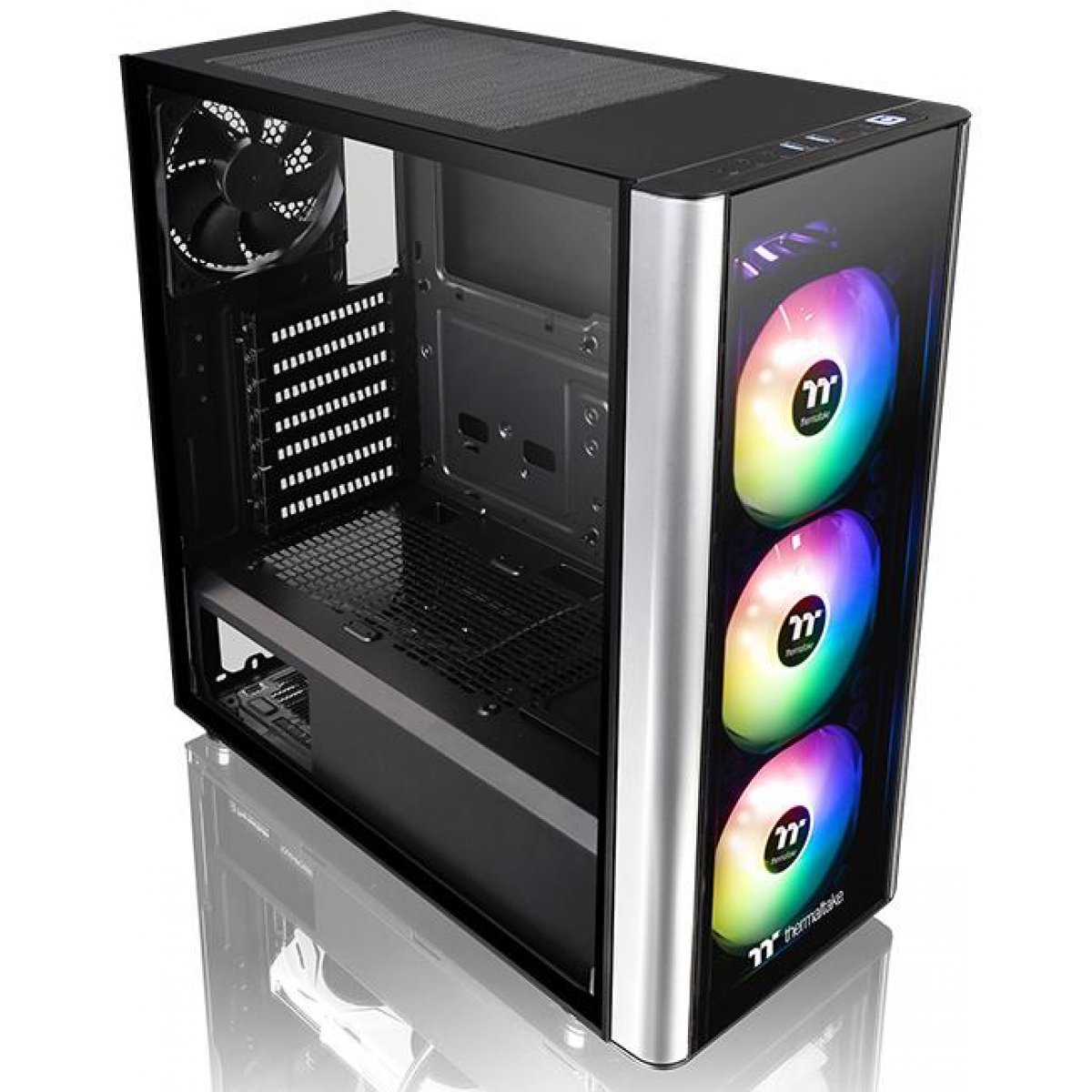 Gabinete Gamer Thermaltake Level 20 MT Argb, Mid Tower, Com 4 Fans, Vidro Temperado, Black, Sem Fonte, CA-1M7-00M1WN-00