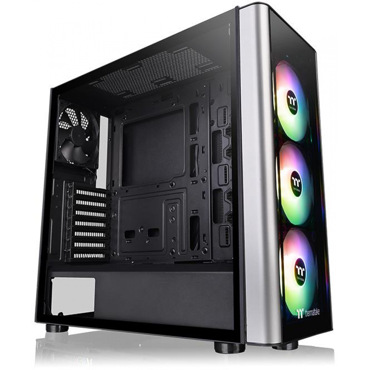 Gabinete Gamer Thermaltake Level 20 MT Argb, Mid Tower, Com 4 Fans, Vidro Temperado, Black, Sem Fonte, CA-1M7-00M1WN-00