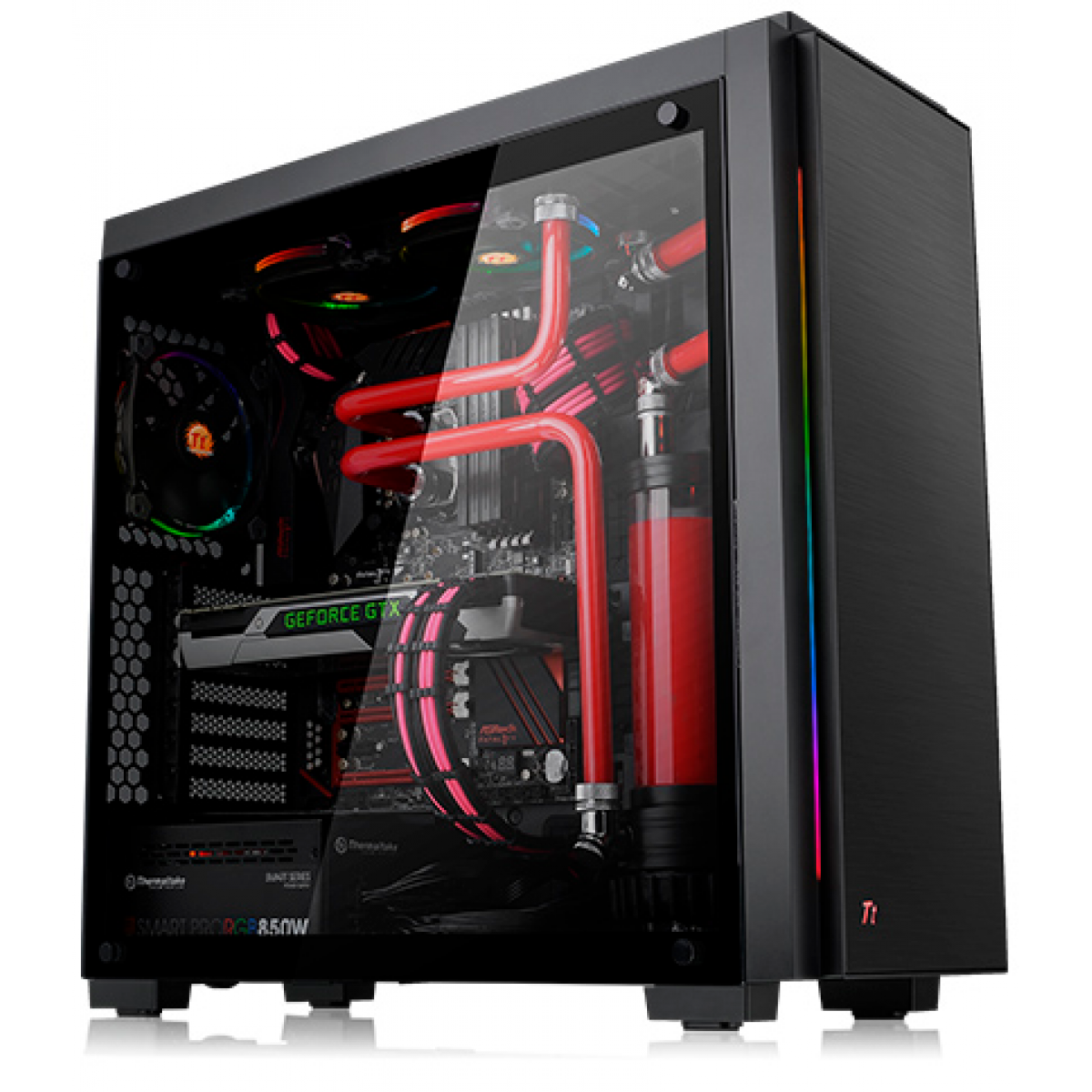 Gabinete Gamer Thermaltake Versa C23 TG RGB, Mid Tower, Com 1 Fan, Vidro Temperado, Black, Sem Fonte, CA-1H7-00M1WN-00