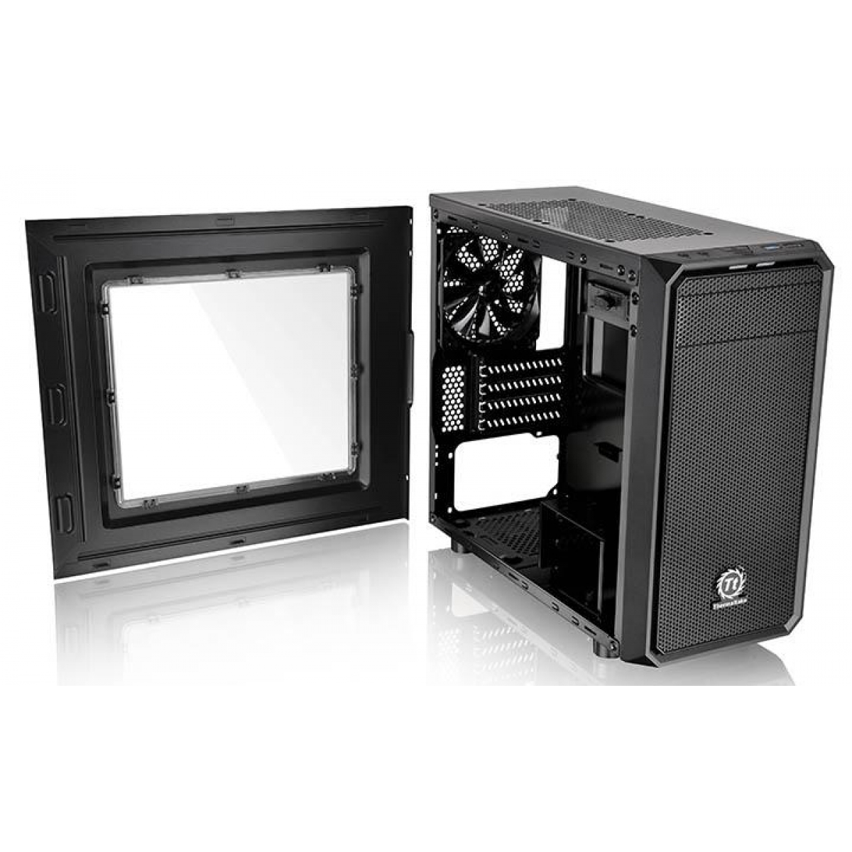 Gabinete Gamer Thermaltake Versa H15, Mini Tower, Com 1 Fan, Black, S-Fonte, CA-1D4-00S1WN-00