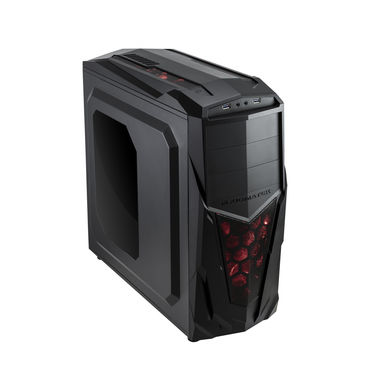 Gabinete Gamer Xigmatek Mach II, Mid Tower, Black, S-Fonte