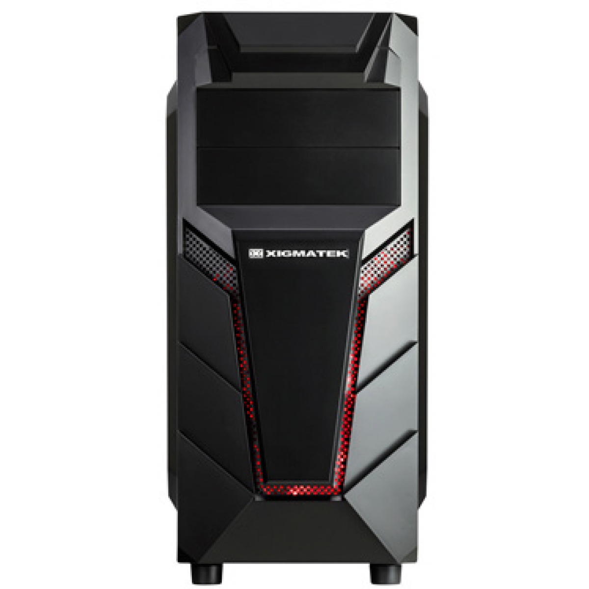 Gabinete Gamer Xigmatek Soundwave, Mid Tower, Com 2 Fans, Black, S-Fonte