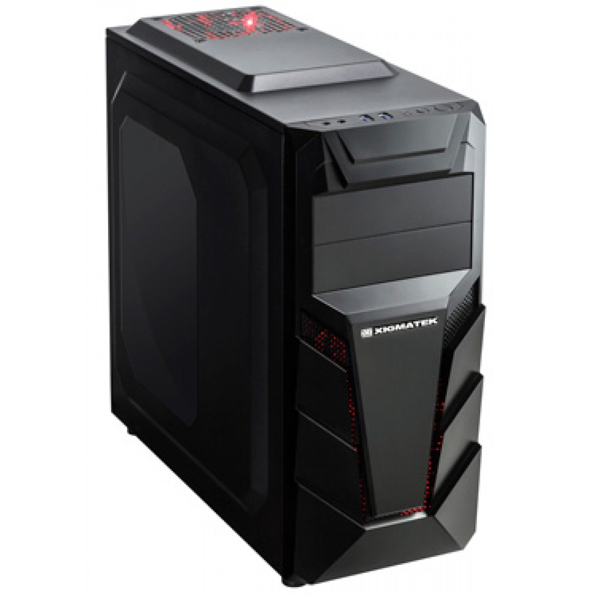 Gabinete Gamer Xigmatek Soundwave, Mid Tower, Com 2 Fans, Black, S-Fonte
