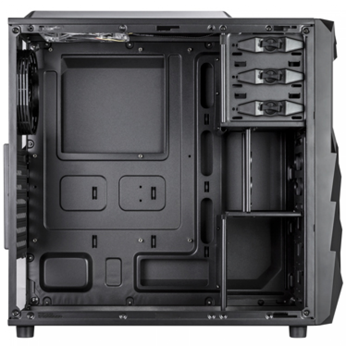 Gabinete Gamer Xigmatek Soundwave, Mid Tower, Com 2 Fans, Black, S-Fonte