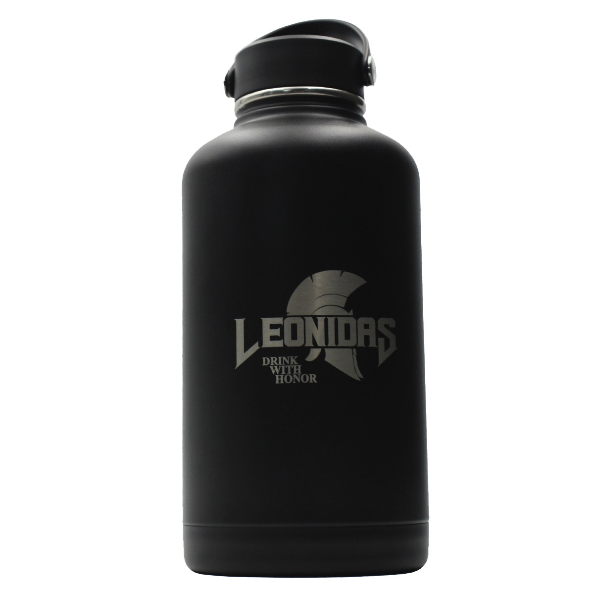 Garrafa Térmica Leonidas, 1.750ml, 24h Frio e 10h Quente, Metal, Preto