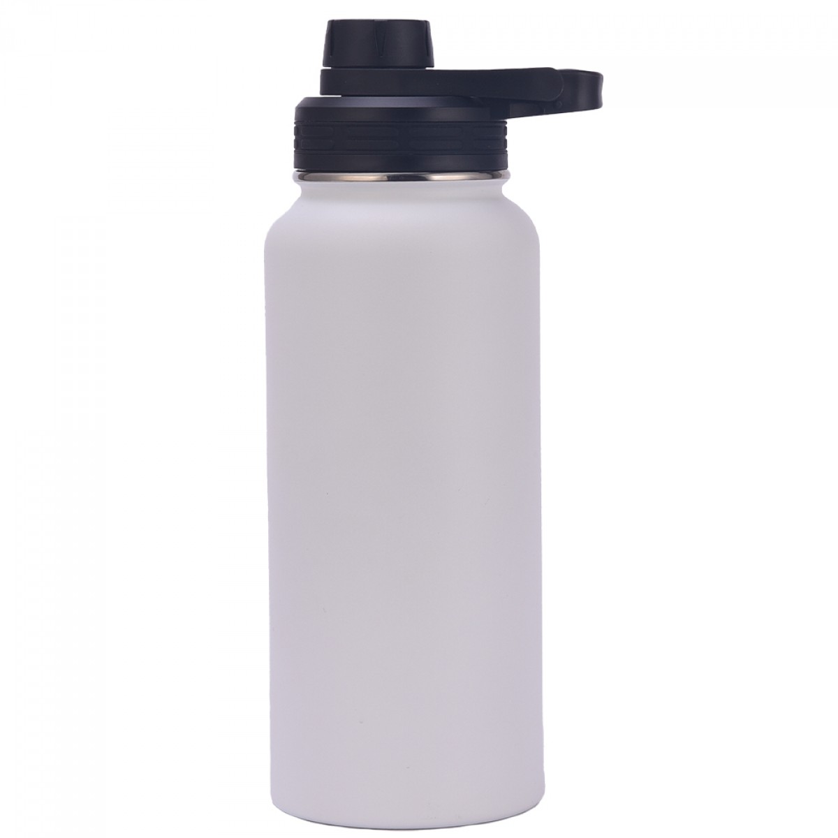 Garrafa Térmica Leonidas, 1L, 24h Frio e 12h Quente, Metal, Branco, LN-BT-ST1000MLW