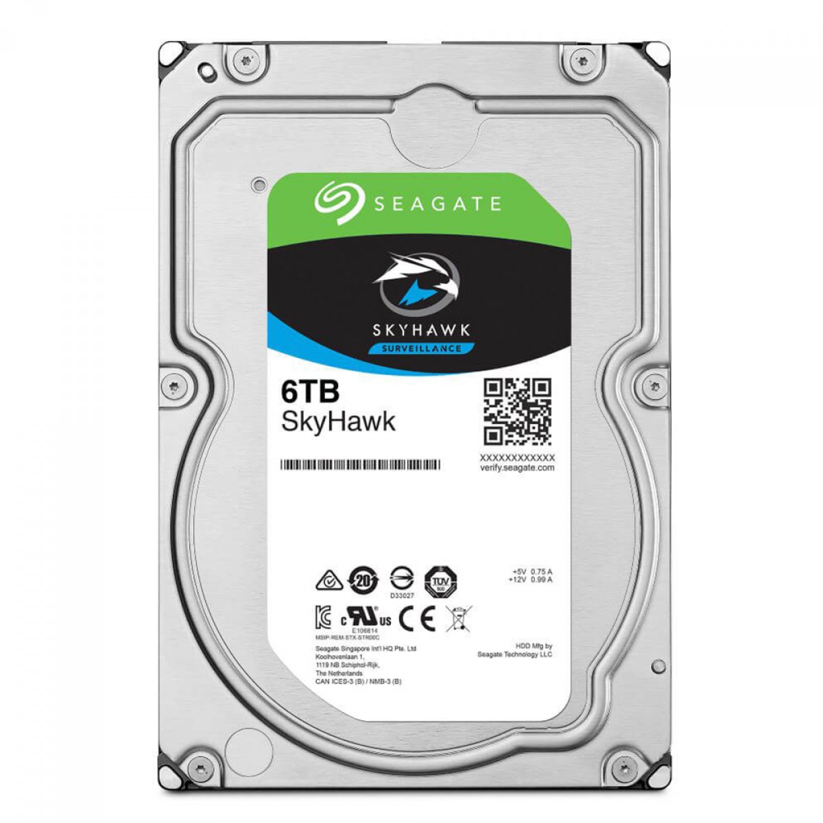 外付けハードディスク・ドライブ Seagate SkyHawk 6TB HDD HD Seagate SkyHawk 6TB 5400RPM SATA III 256MB | Terabyte