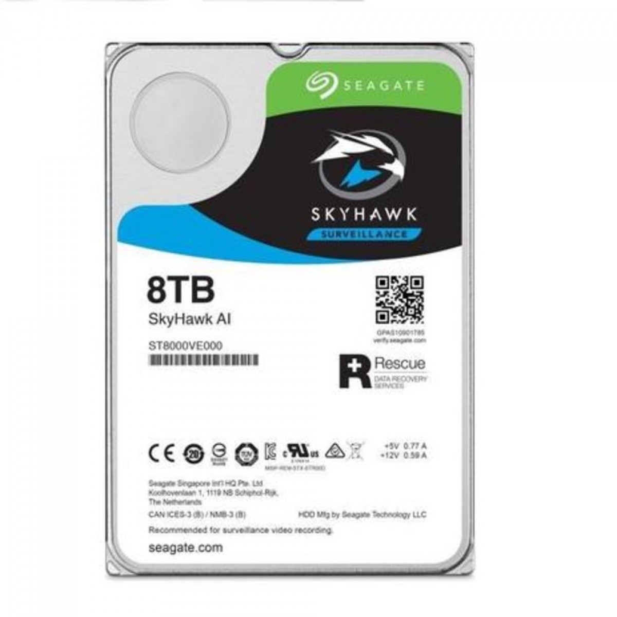 HD Seagate Skyhawk Surveillance 8TB, Sata 6, 5900RPM, 256MB, ST8000VE000