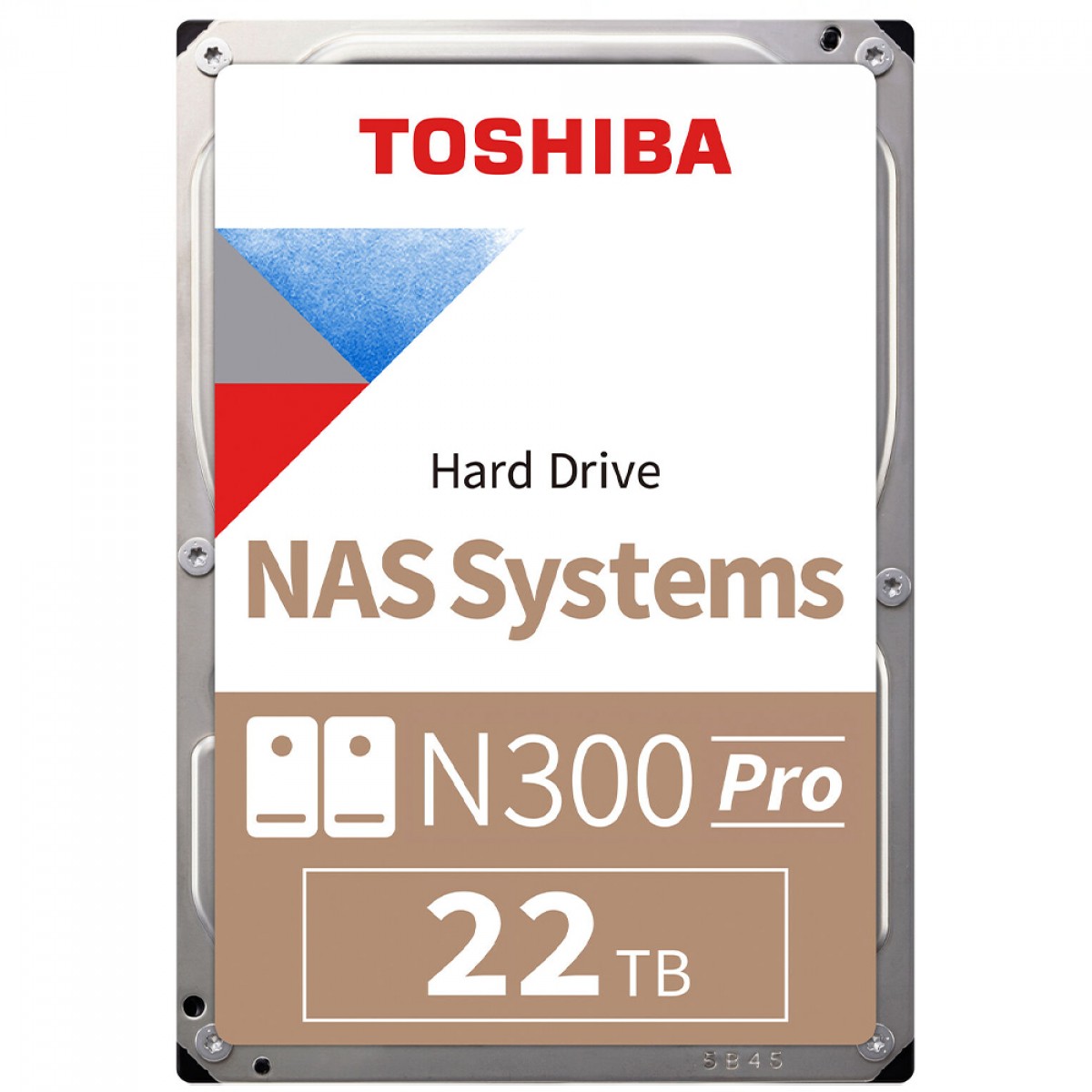 HD Toshiba N300 PRO 22TB, 7200RPM, 512MB, NAS, 3.5, Aplicação em IA, HDWG62CXZSTB