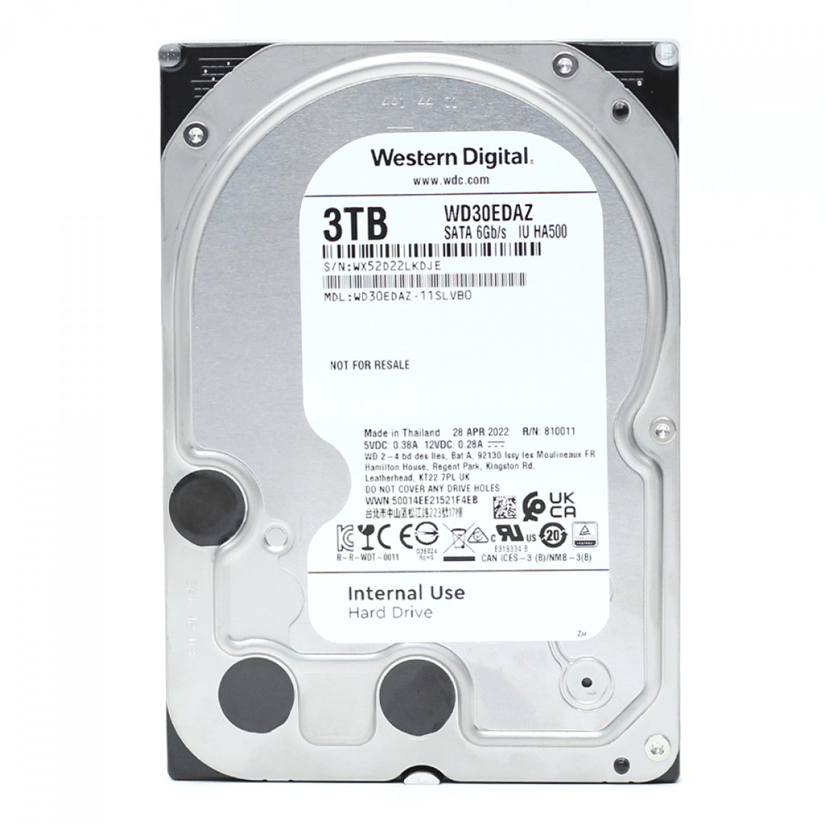 HD Western Digital, 3TB, SATA, 5400RPM, 3.5', WD30EDAZ
