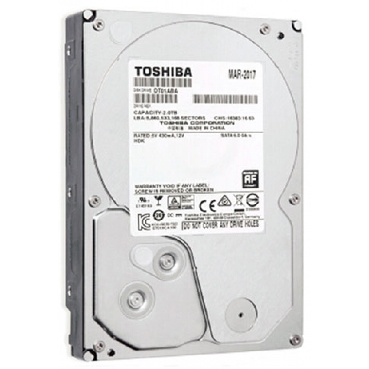 HD Toshiba 2TB, Sata III, 7200RPM, 64MB, HDKPC09ZKA01