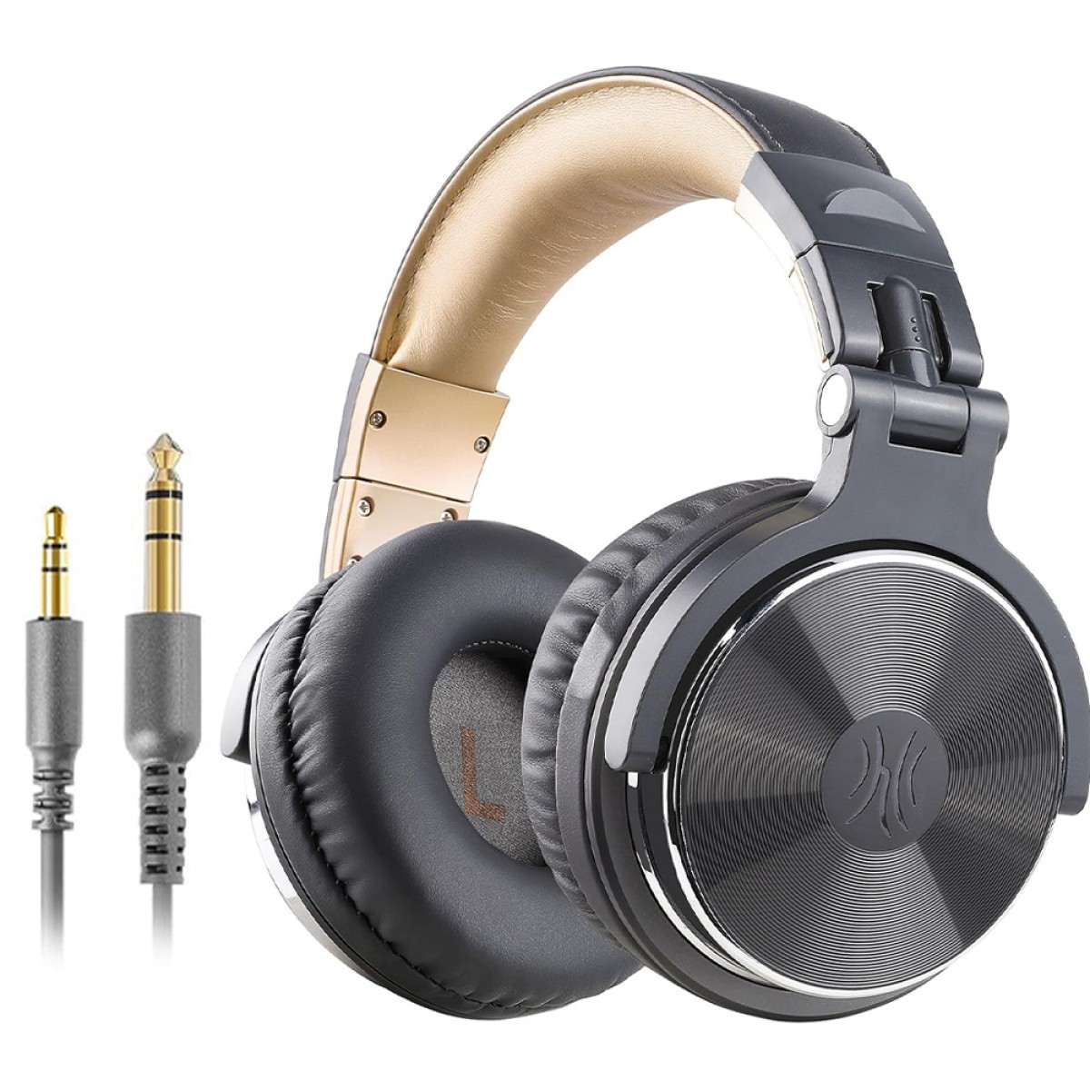 Headphone Profissional OneOdio Studio DJ PRO 10 Grey, Drivers De 50mm, 3.5mm/6.3mm, Cinza