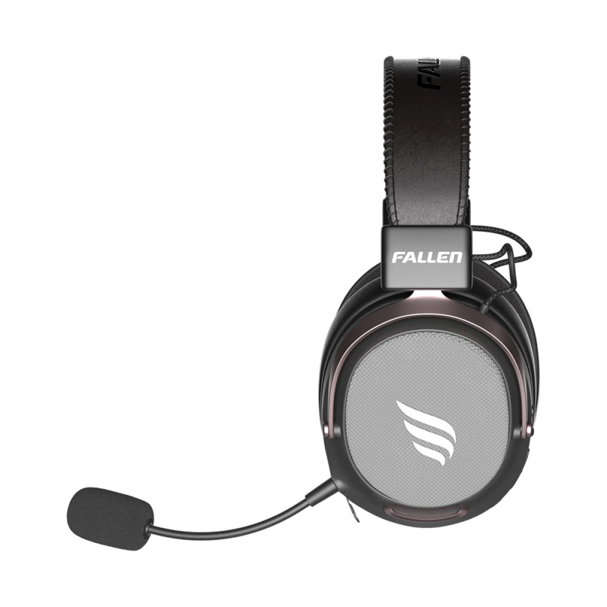 Headset Gamer Fallen Morcego Pro Black, Wireless/Bluetooth, 7.1 Virtual, Drivers de 53mm, Preto, HE00062