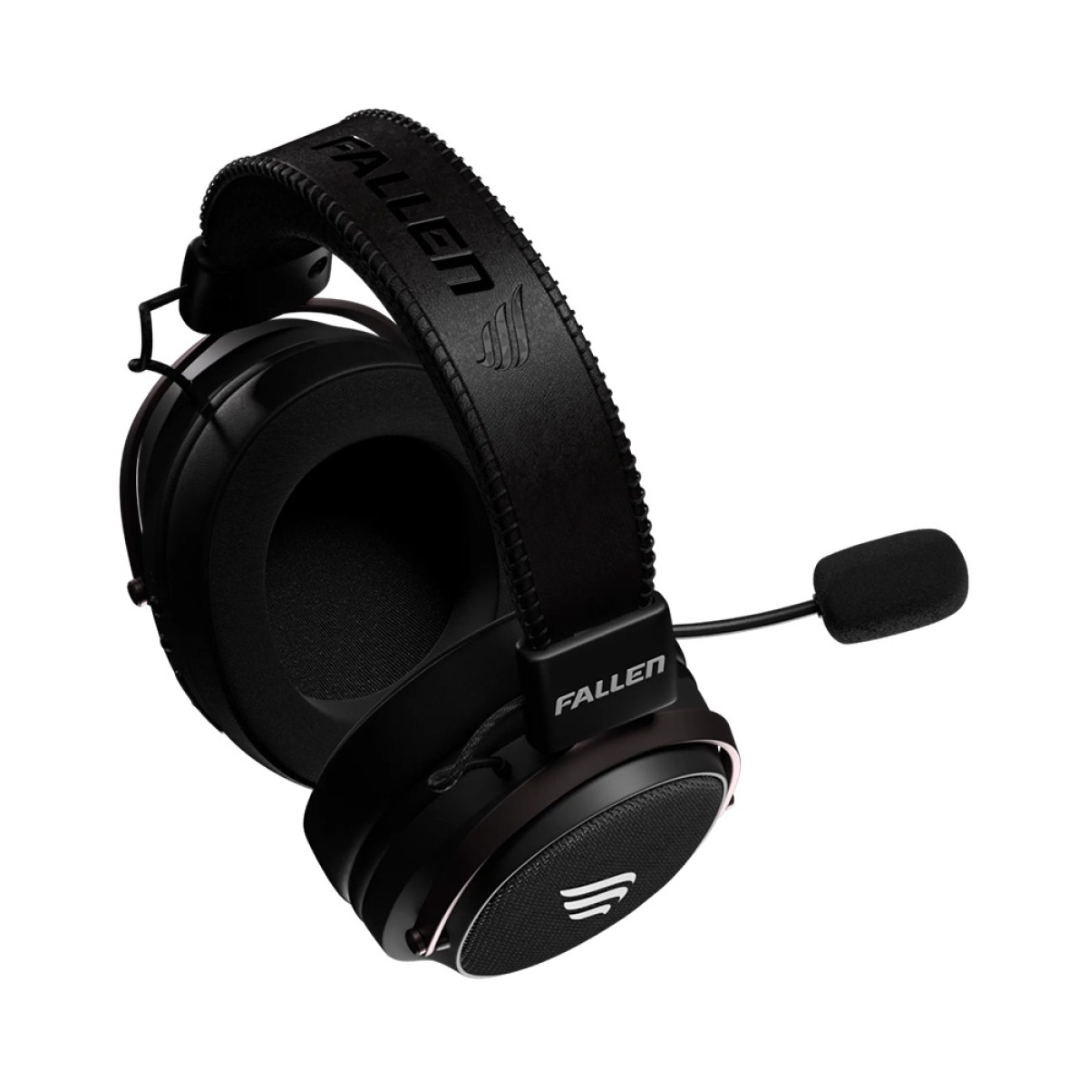 Headset Gamer Fallen Morcego Pro Black, Wireless/Bluetooth, 7.1 Virtual, Drivers de 53mm, Preto, HE00062