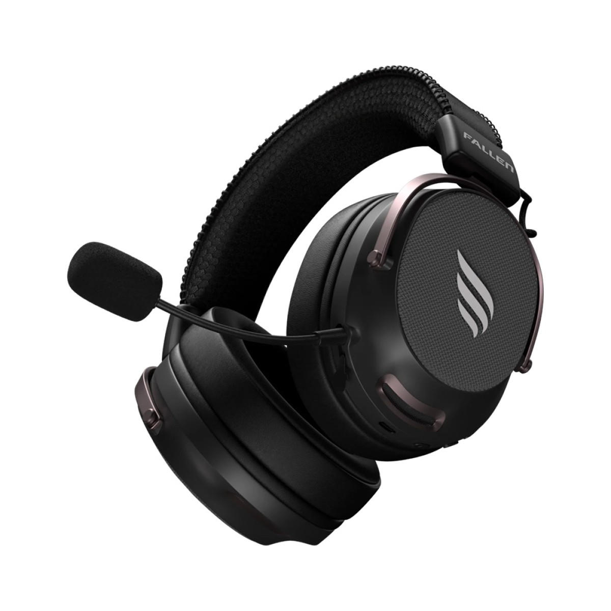 Headset Gamer Fallen Morcego Pro Black, Wireless/Bluetooth, 7.1 Virtual, Drivers de 53mm, Preto, HE00062