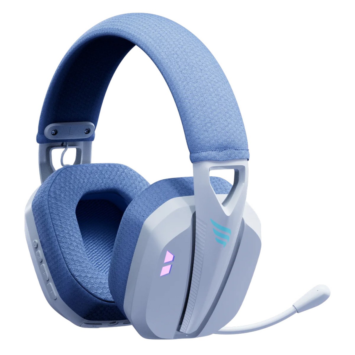 Headset Gamer Fallen Pantera ECO Light, Wireless/Bluetooth, Drivers de 40mm, Azul, HE00242