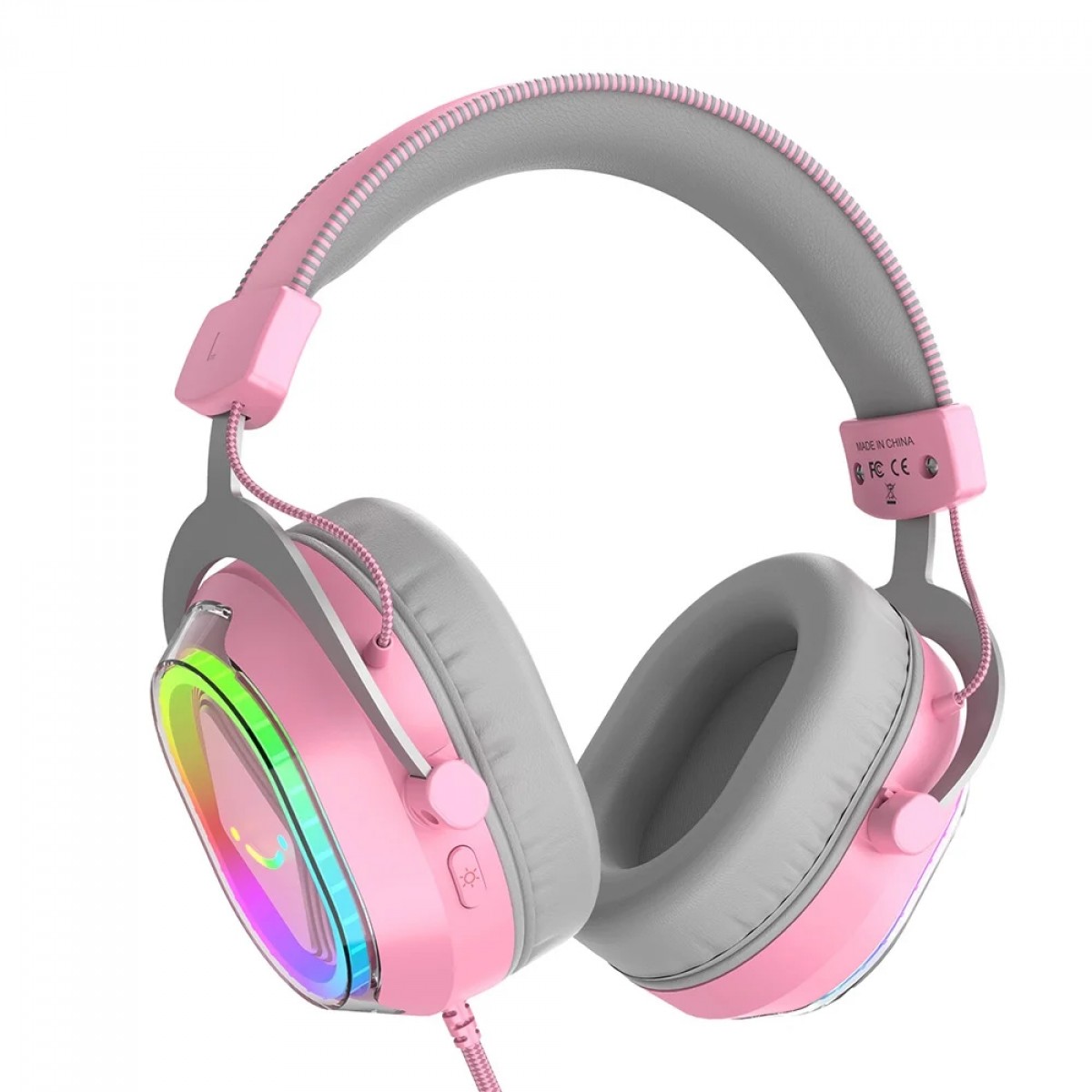 Headset Gamer Fifine AmpliGame H13, 7.1 Surround, RGB, USB, Rosa