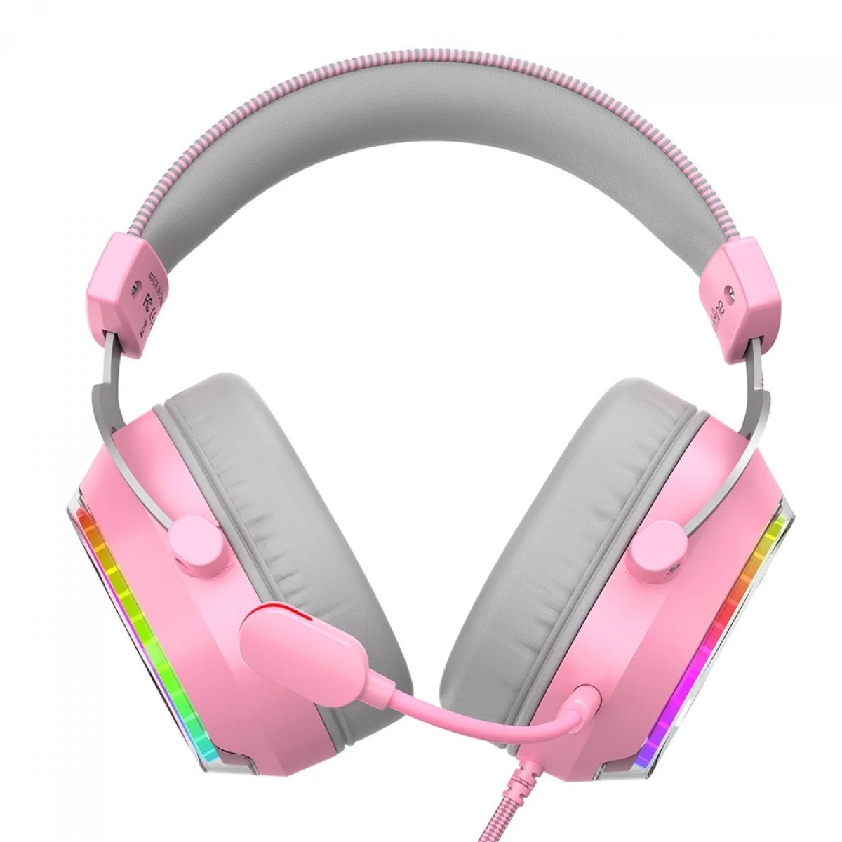 Headset Gamer Fifine AmpliGame H13, 7.1 Surround, RGB, USB, Rosa