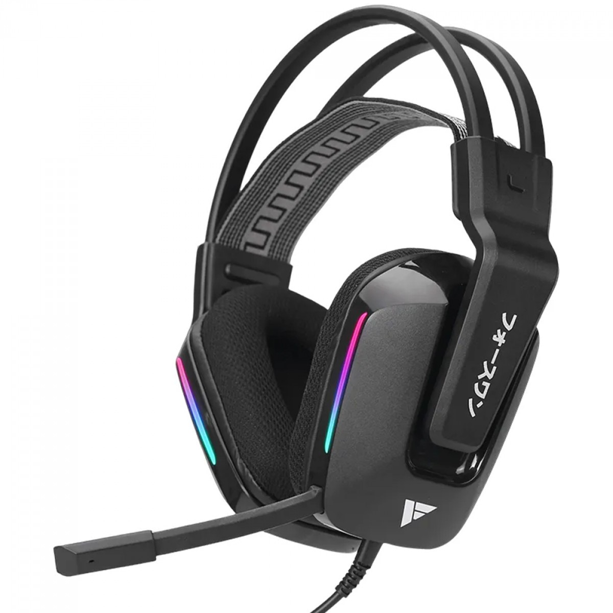 Headset Gamer Force One Voltan, USB, Drivers de 50mm, Preto
