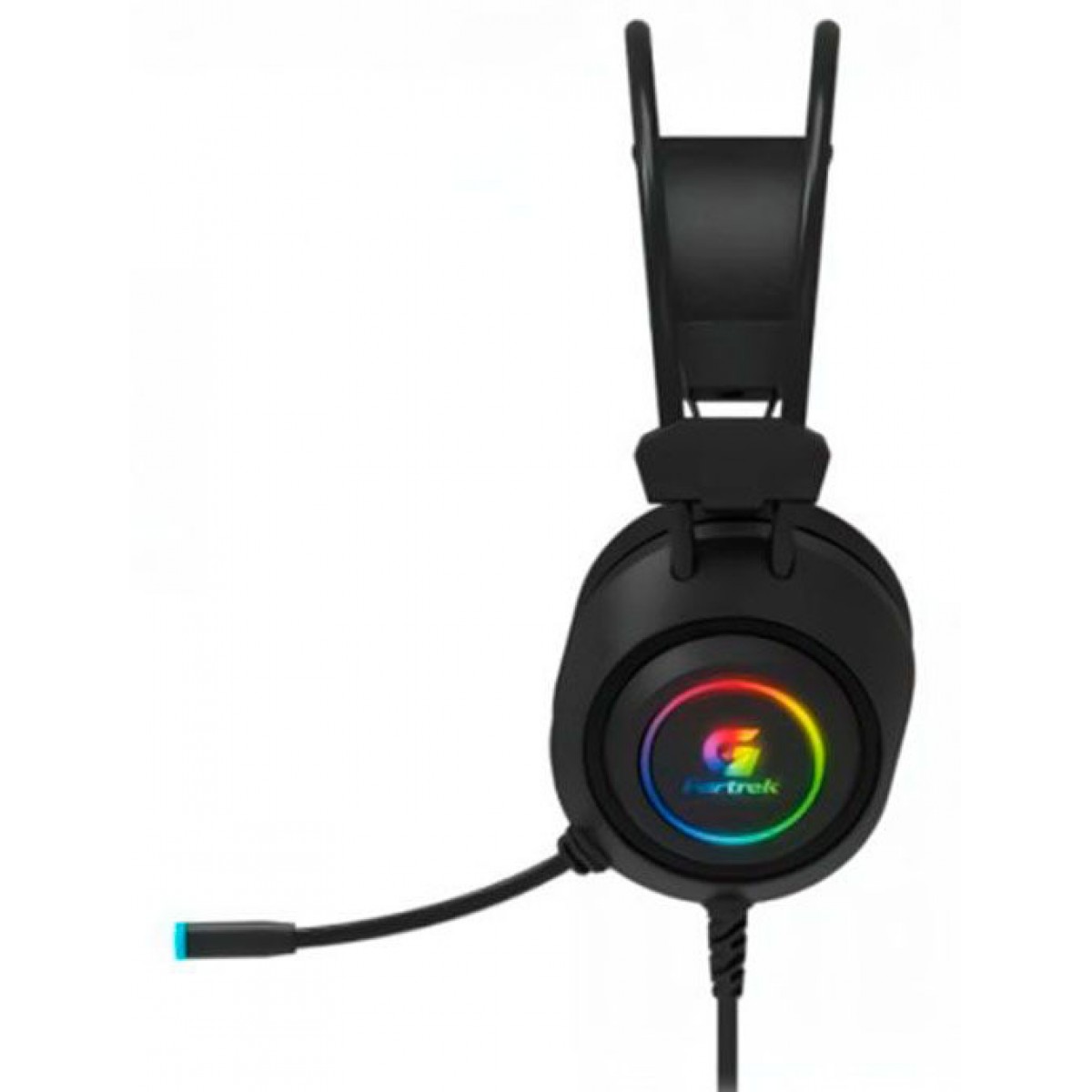 Headset Gamer Fortrek Crusader, Rainbow, USB, Preto, 70555