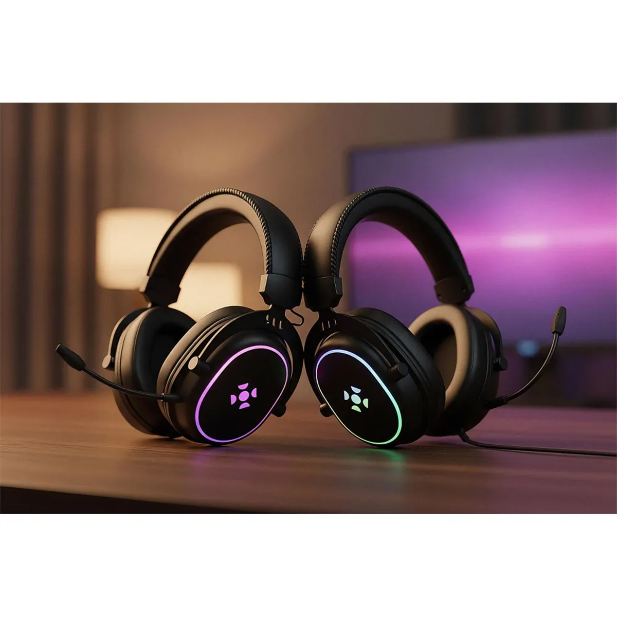 Headset Gamer Fortrek Win Air, Wireless/Bluetooth/Cabo P3, Drivers de 50mm, Microfone Removível, Preto