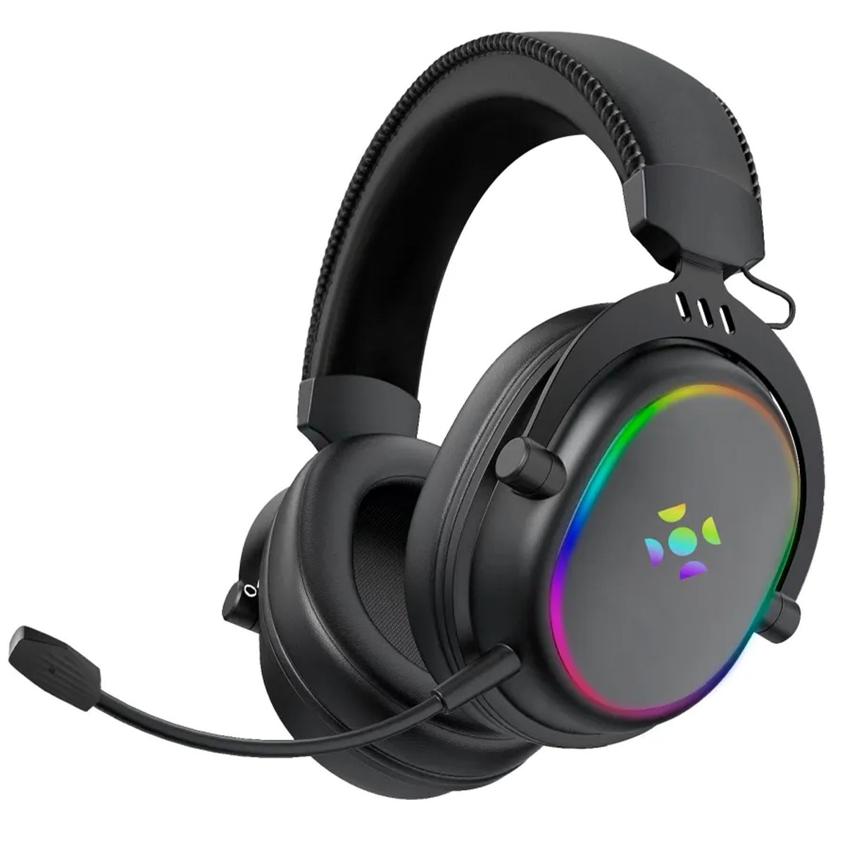 Headset Gamer Fortrek Win Air, Wireless/Bluetooth/Cabo P3, Drivers de 50mm, Microfone Removível, Preto