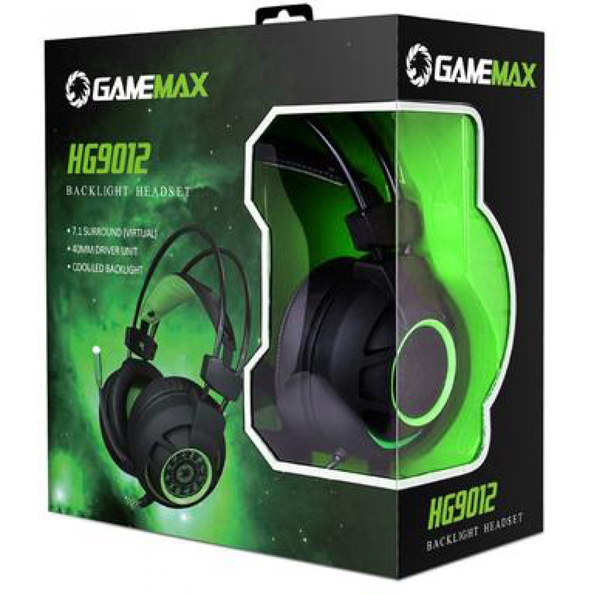 Headset Gamer Gamemax HG9012 7.1 Preto/Verde