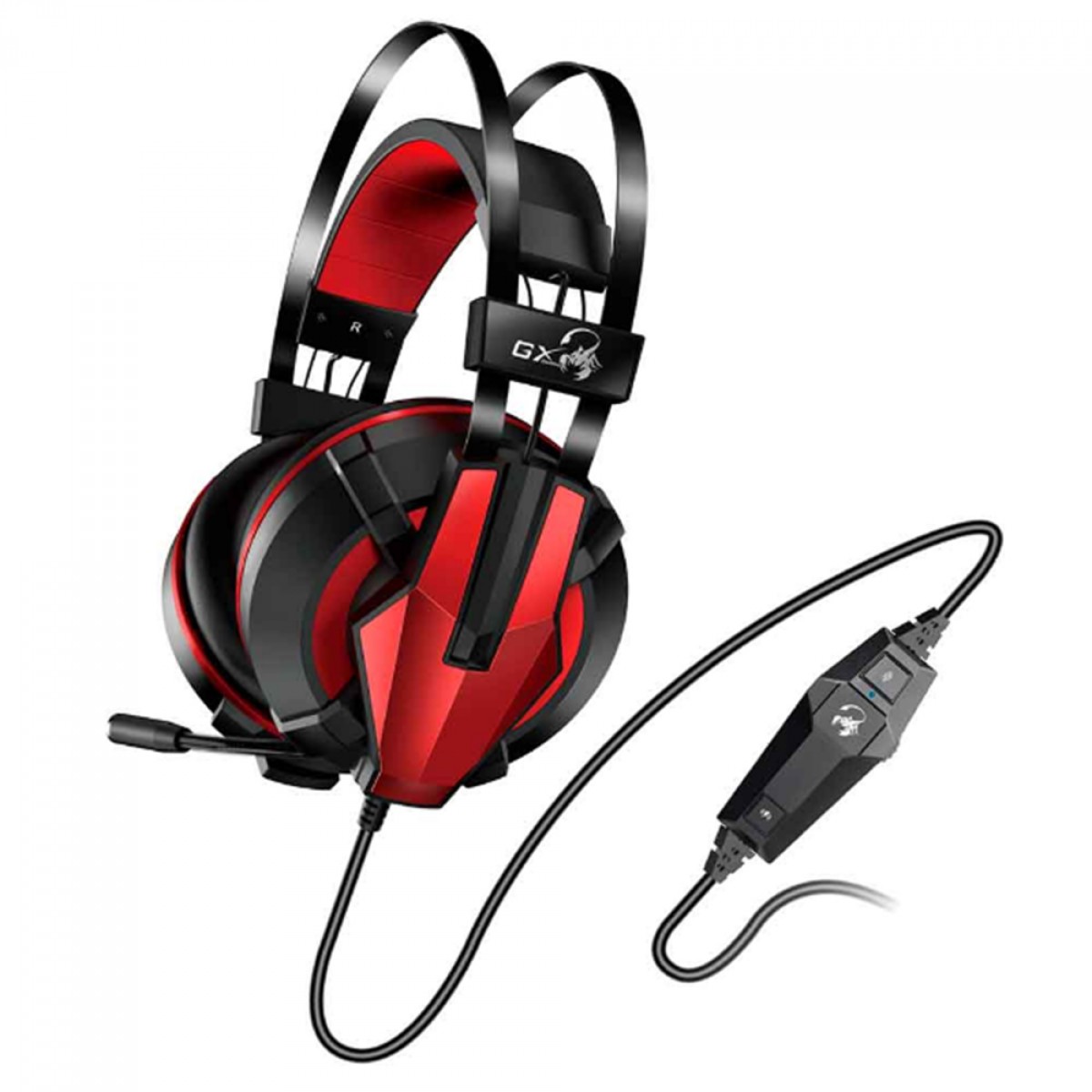 Headset Gamer Genius HS-G710V, 7.1 Surround, USB, Com Vibração, Preto