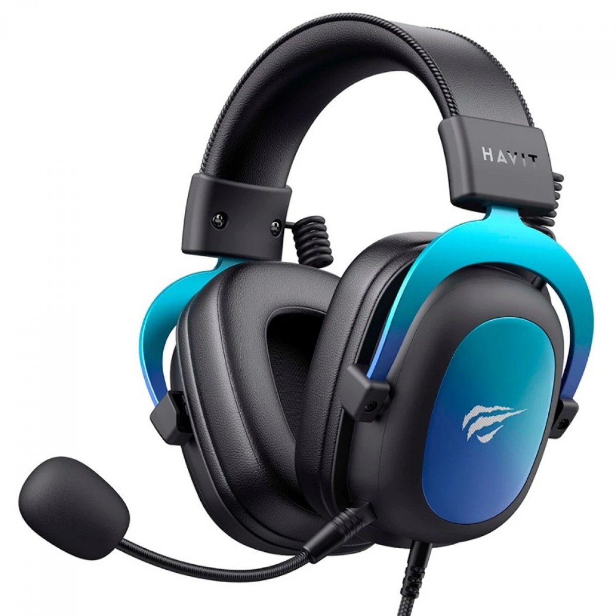 Headset Gamer Havit Gamenote, USB 7.1, Drivers de 53mm, Múltiplas Plataformas, Black/Blue, HV-H2002C PRO