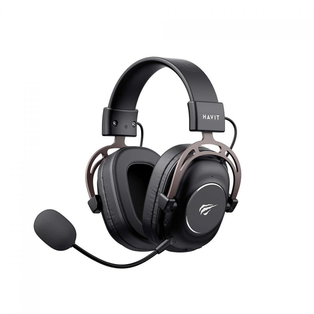 Headset Gamer Havit H2002YG, Wireless, Drivers de 50mm, Preto