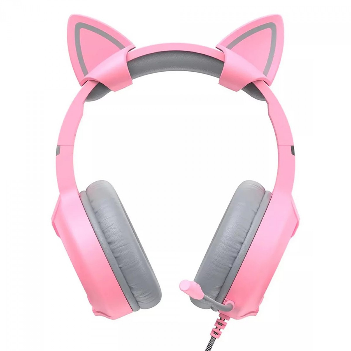 Headset Gamer Havit H2233D Cat, RGB, 3.5mm, Drivers de 40mm, Pink