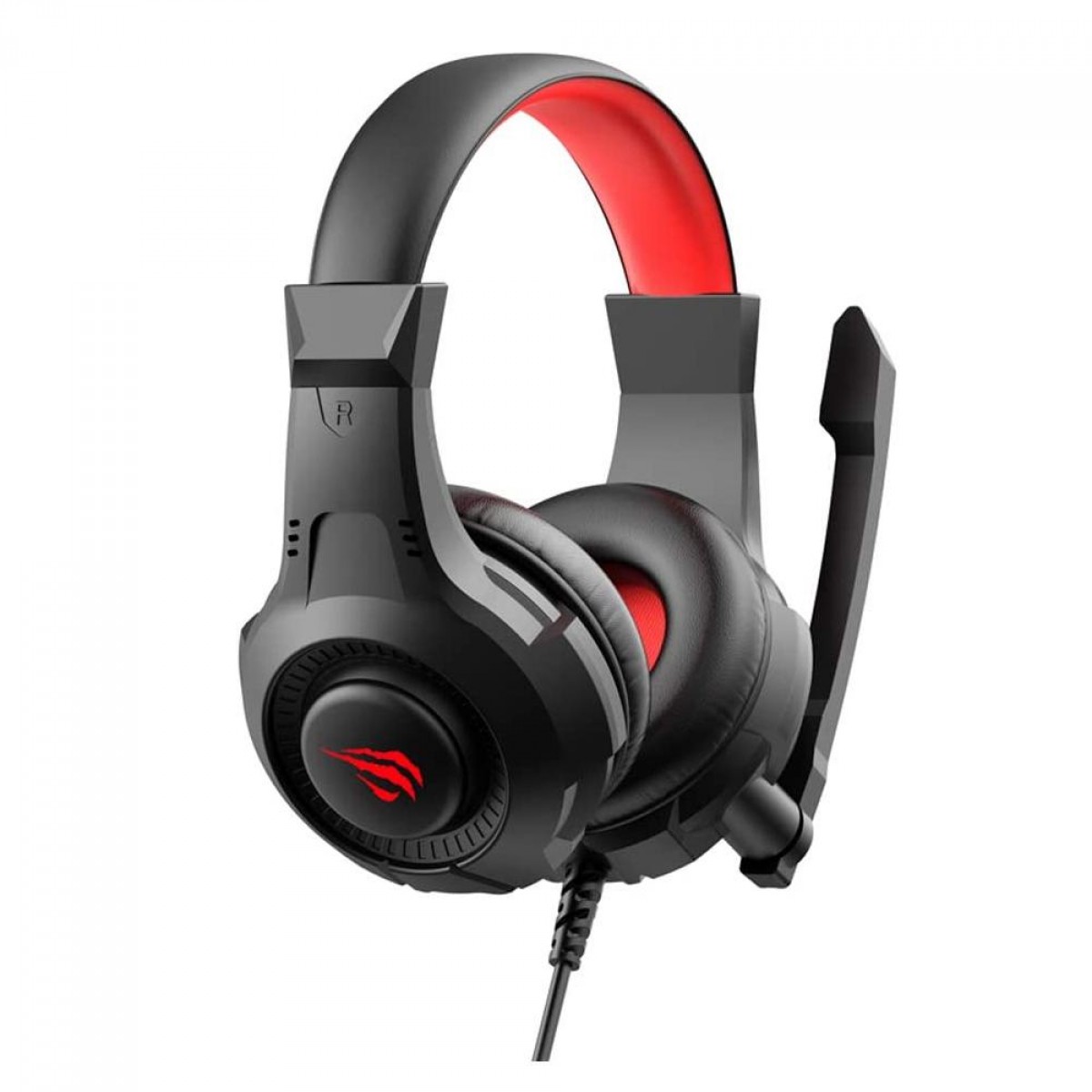 Headset Gamer Havit, USB + P2, Black/Red, H2031D