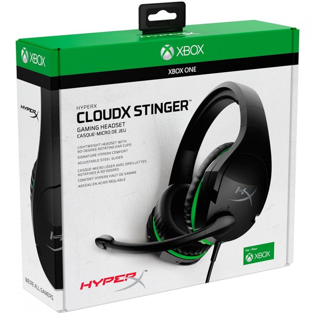 Headset Gamer HyperX CloudX Stinger, Drivers 50mm, Xbox, P3, Black/Green, HX-HSCSX-BK/WW