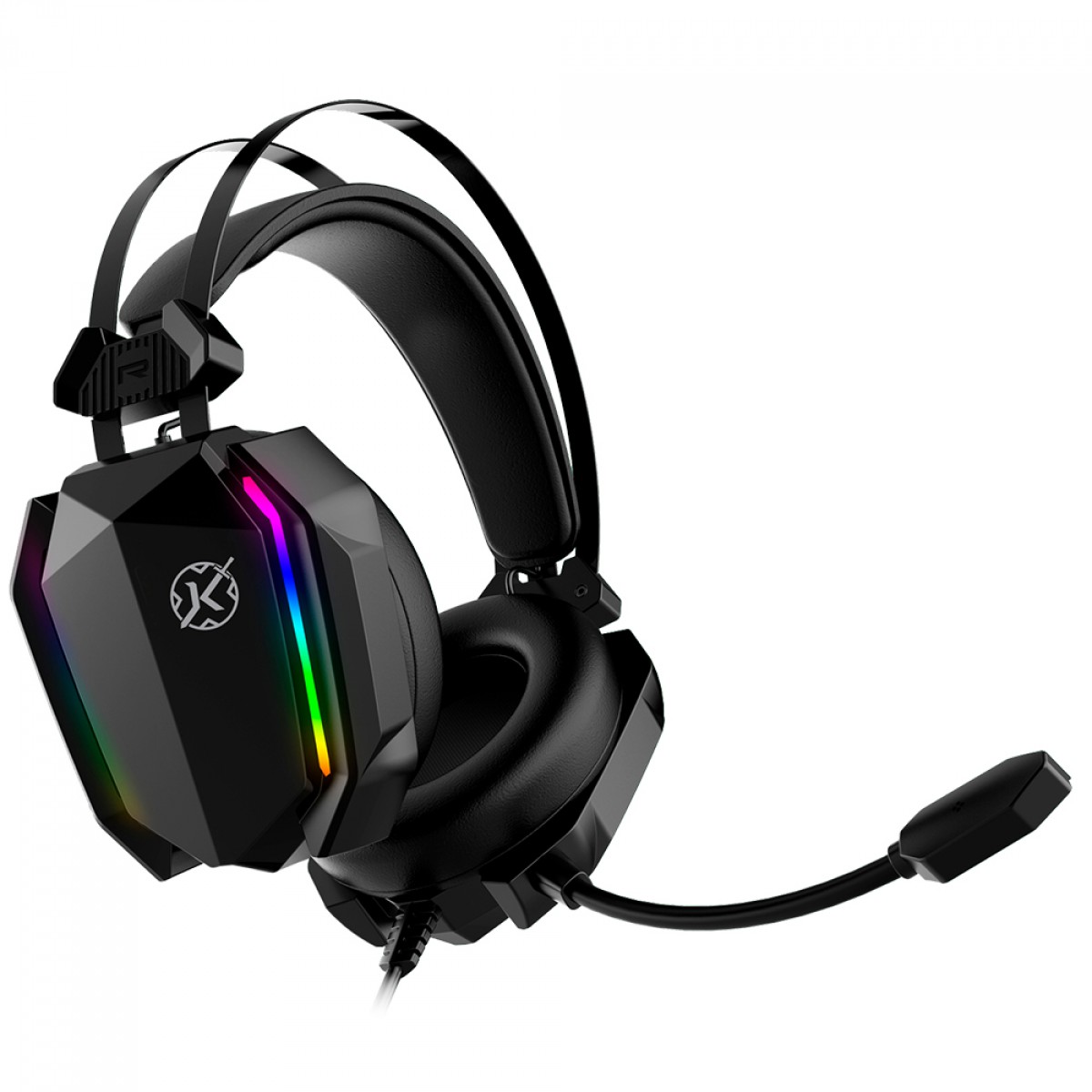 Headset Gamer Kalkan Hugin, USB+3.5mm, RGB, Drivers de 50mm, Preto, KLK00021