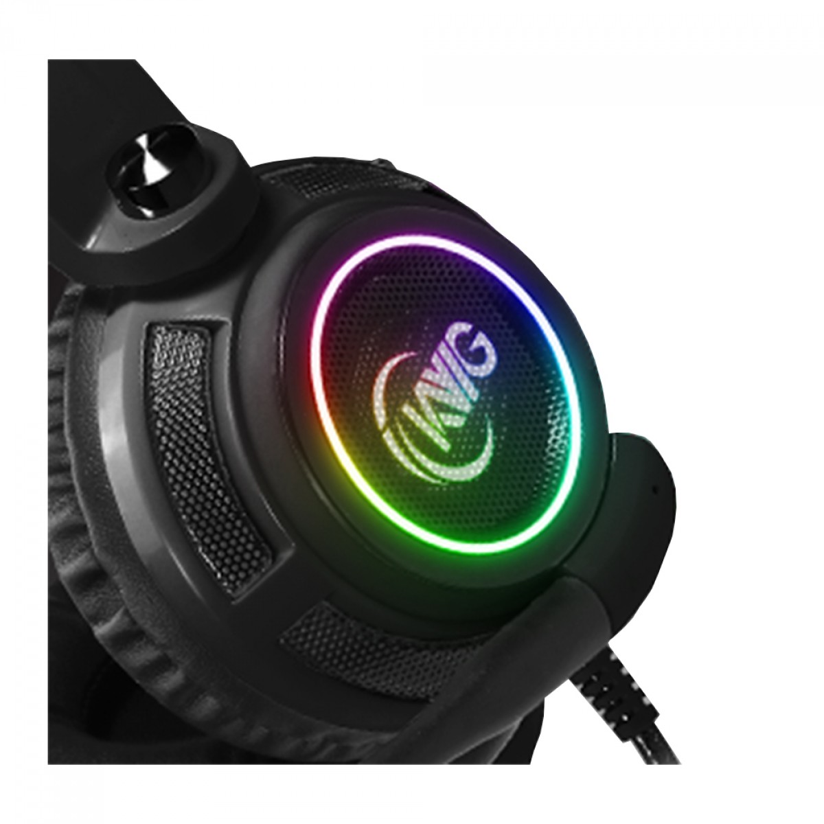 Headset Gamer KWG Taurus P1, RGB, Drivers de 50mm, USB, Black, TAURUS P1 RGB