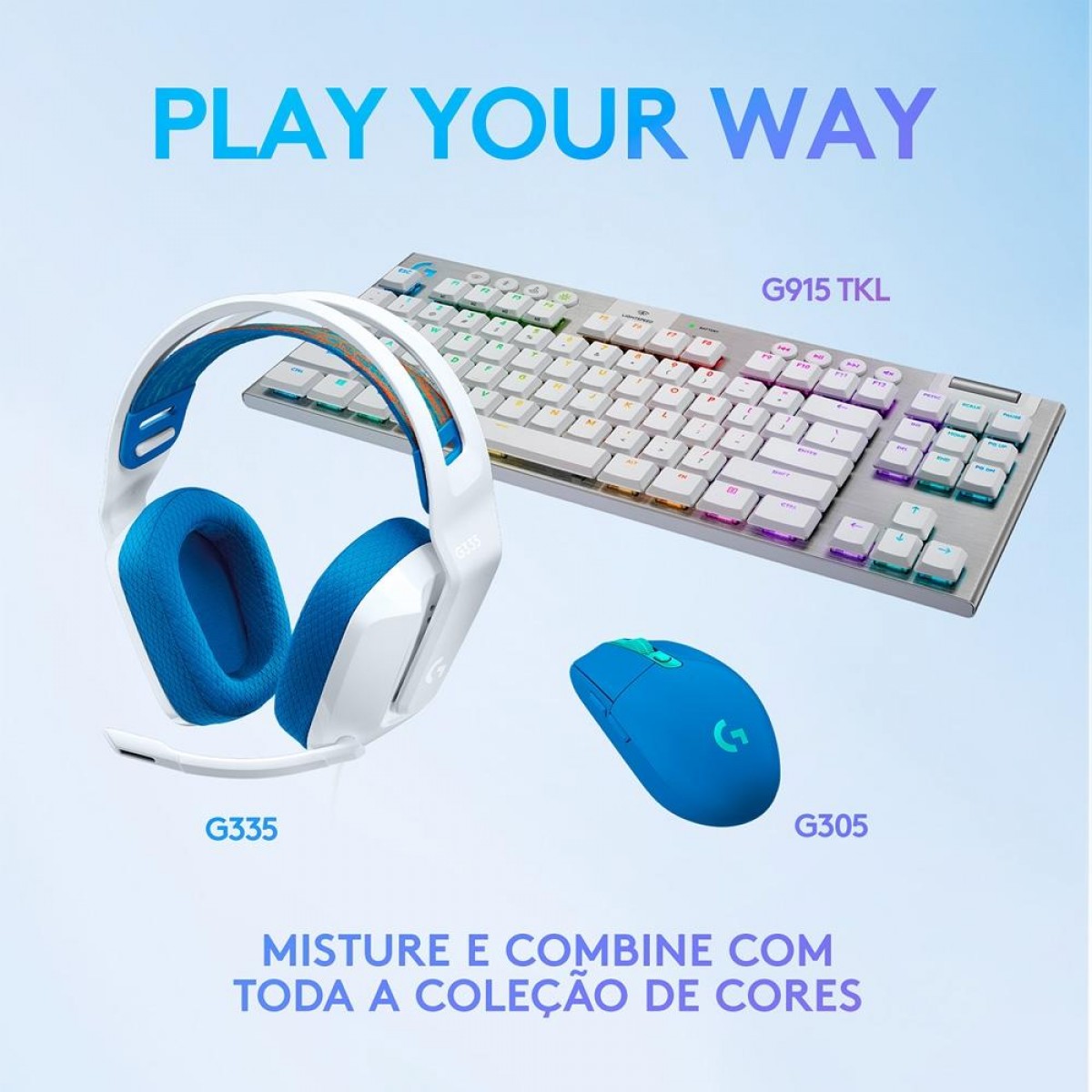 Headset Gamer Logitech G335, 3.5mm, Drivers de 40mm, Múltiplas Plataformas, White, 981-001017