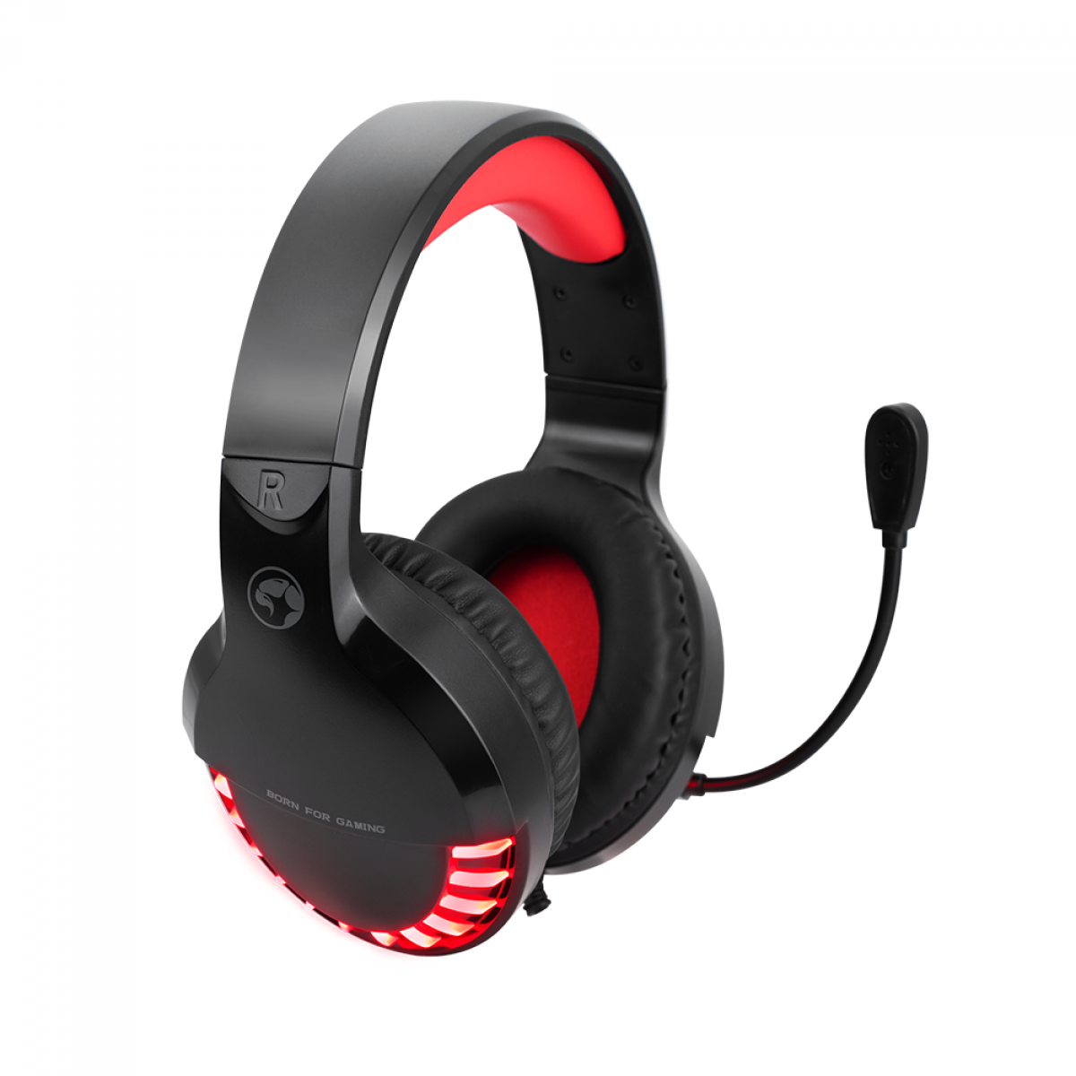 Headset Gamer Marvo HG8932, 3.5mm, PC, LED Red, Black/Red 