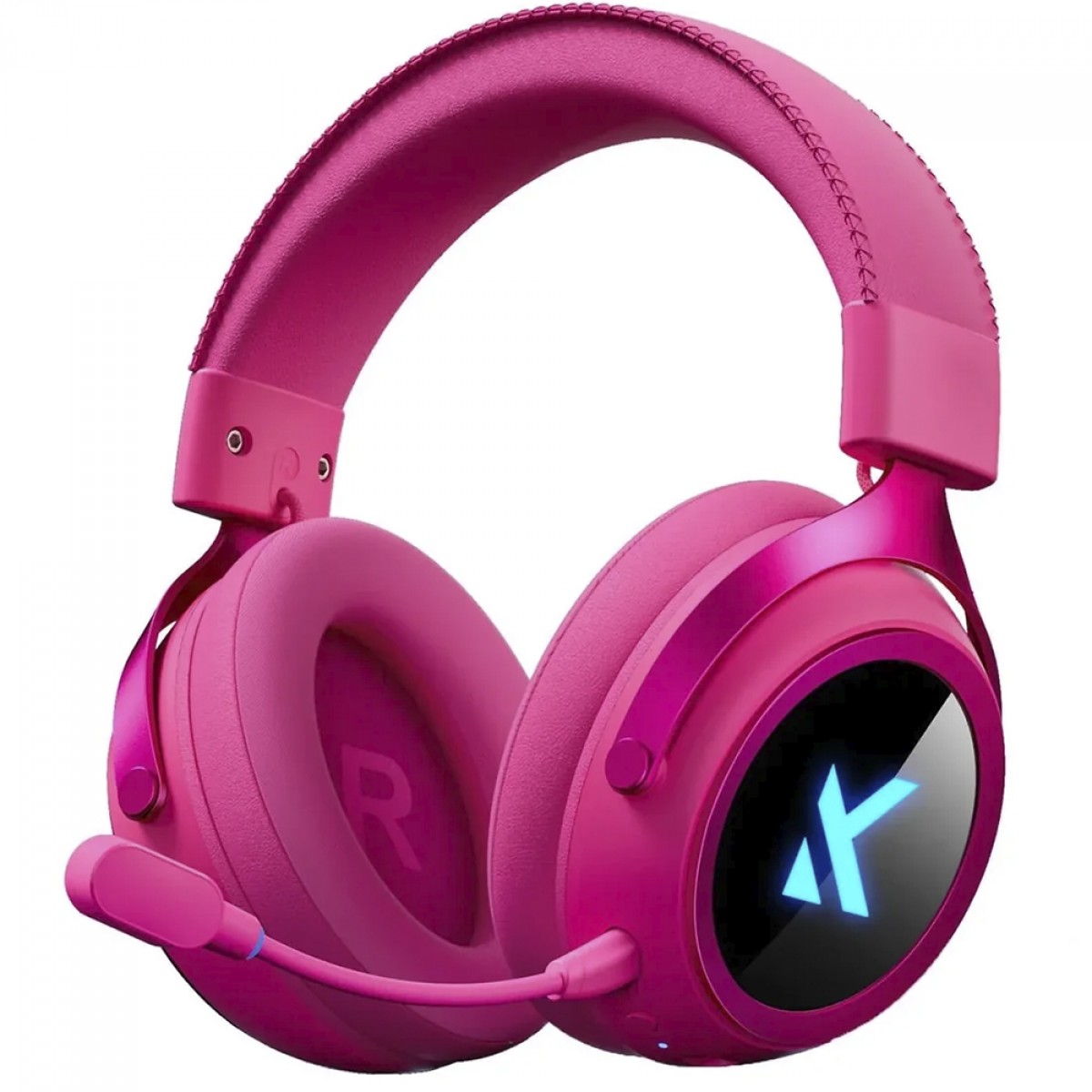 Headset Gamer MCHOSE X9, RGB, Wireless, Bluetooth, Drivers de 53mm, Surround 7.1, Rosa, MC-X9-3