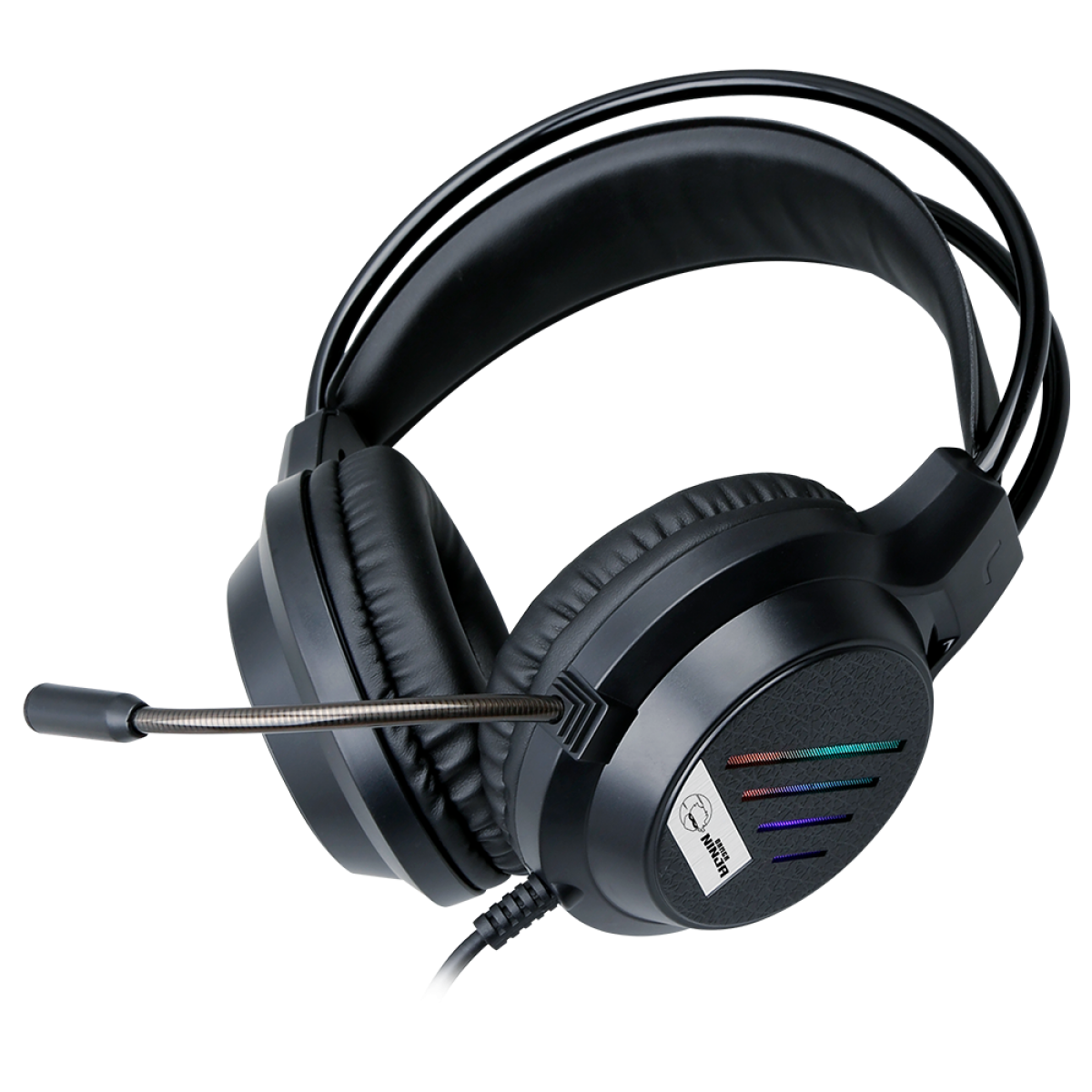 Headset Gamer Ninja Slice, 3.5mm, PC, RGB, Drivers 50mm, Black