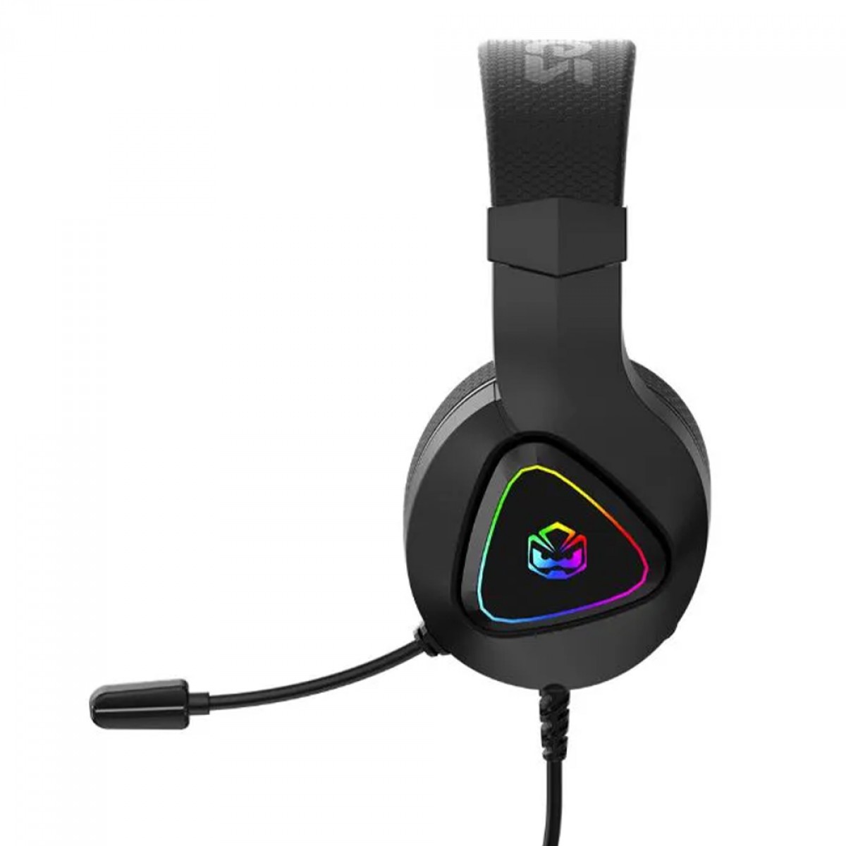 Headset Gamer PCYES Deffy Black Vulcan, USB, RGB, Drivers de 50mm, Preto, HGDF50BV