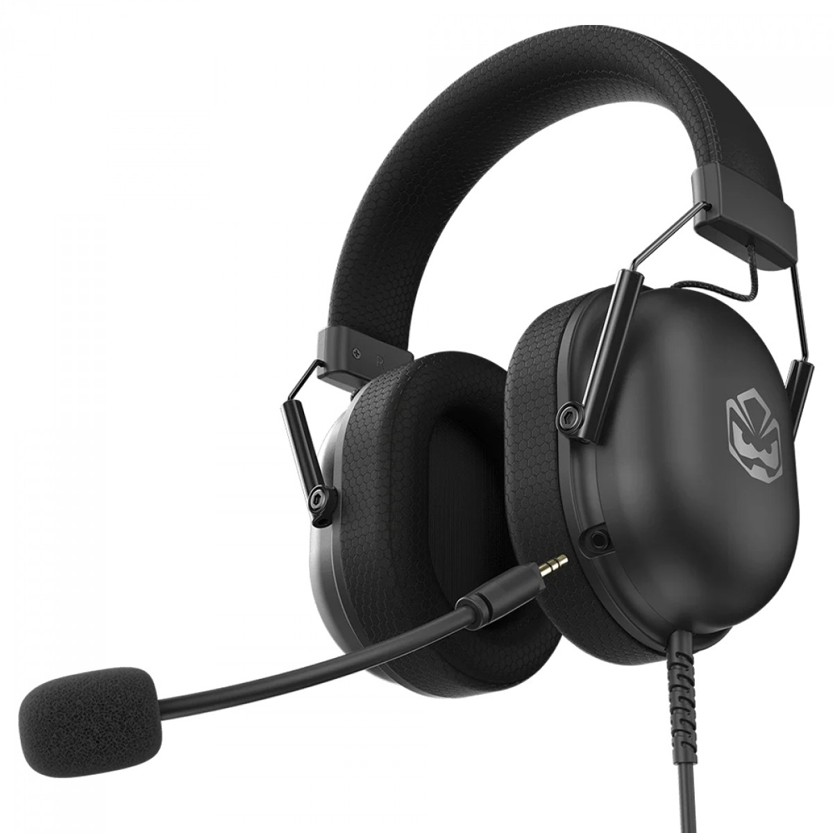 Headset Gamer PCYES Kamar Black Vulcan, USB, Drivers de 50mm, Microfone Destacável, Preto, HGKM50BV