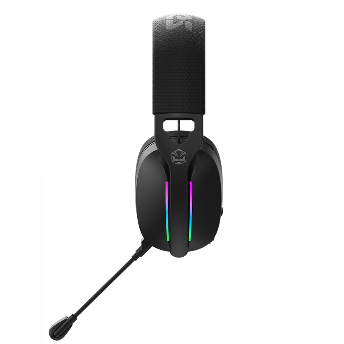 Headset Gamer PCYES Nowy Black Vulcan, USB, RGB, Drivers de 40mm, Preto, HGNW40BV