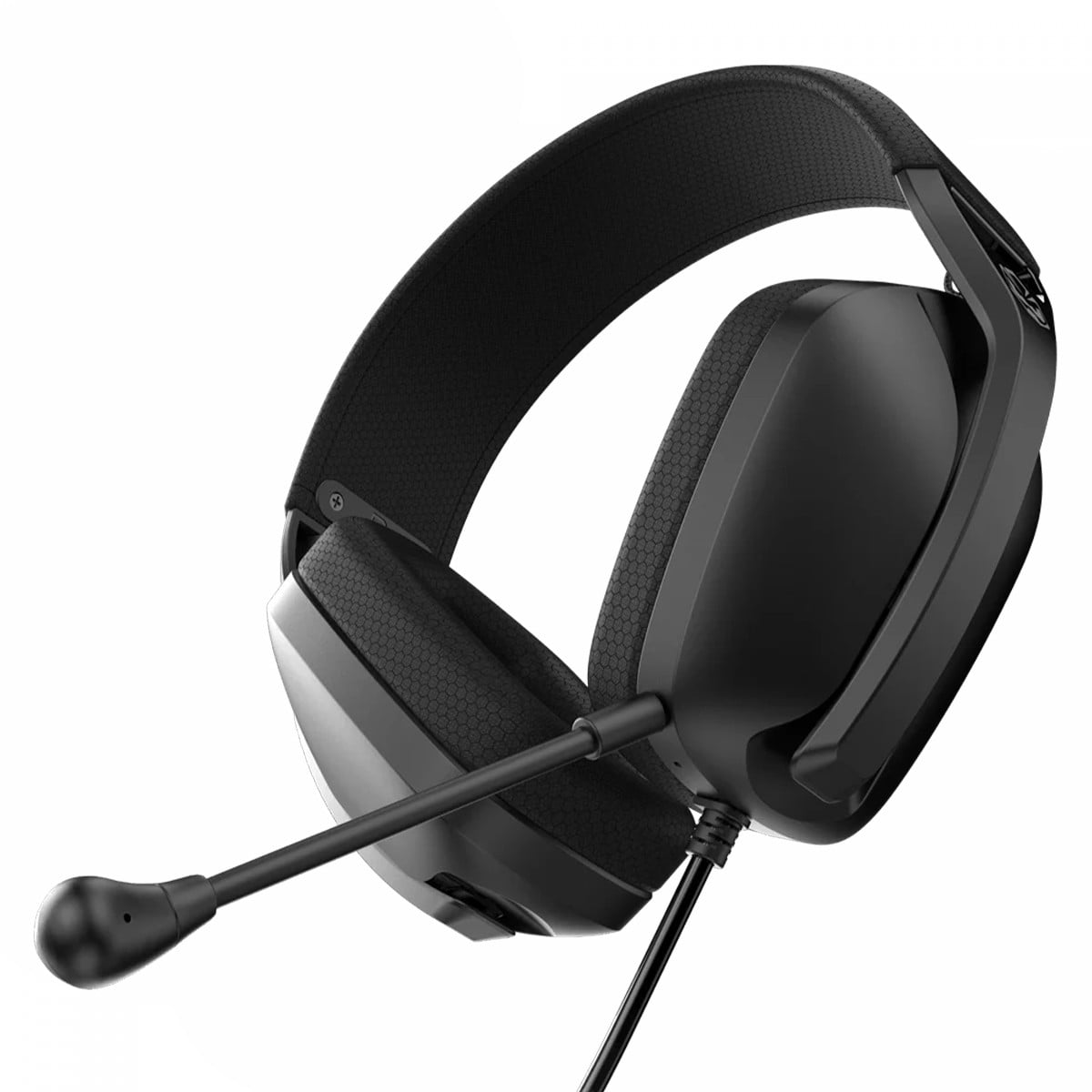 Headset Gamer PCYES Nyra Black Vulcan, P2 3,5mm, Drivers de 40mm, Microfone Destacável, Preto, HGNYBV