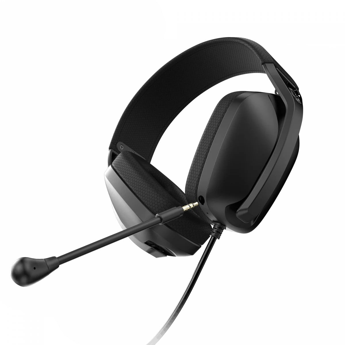Headset Gamer PCYES Nyra Black Vulcan, P2 3,5mm, Drivers de 40mm, Microfone Destacável, Preto, HGNYBV